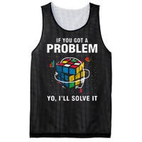 IF You Got A Problem Yo Ill Solve It Funny Speed Cubing Mesh Reversible Basketball Jersey Tank