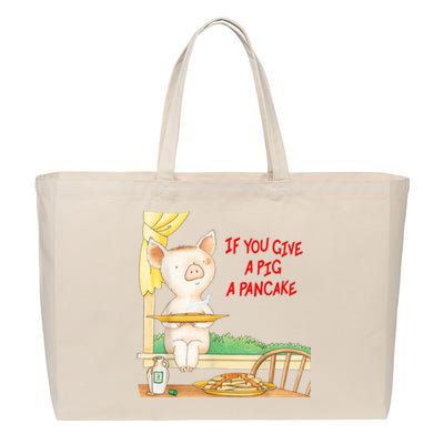 If You Give A Pig A Pancake Cotton Canvas Jumbo Tote