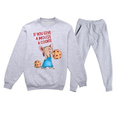 If You Give A Mouse A Cookie Costume Halloween Premium Crewneck Sweatsuit Set