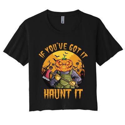 If You've Got It Haunt It Pumpkin Crop Top