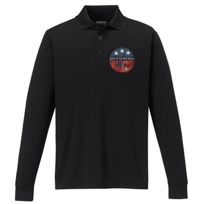 If YouVe Got Something To Say Say It To My Face Kamala Performance Long Sleeve Polo