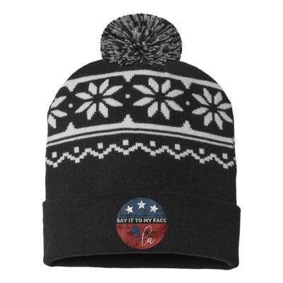 If YouVe Got Something To Say Say It To My Face Kamala USA-Made Snowflake Beanie