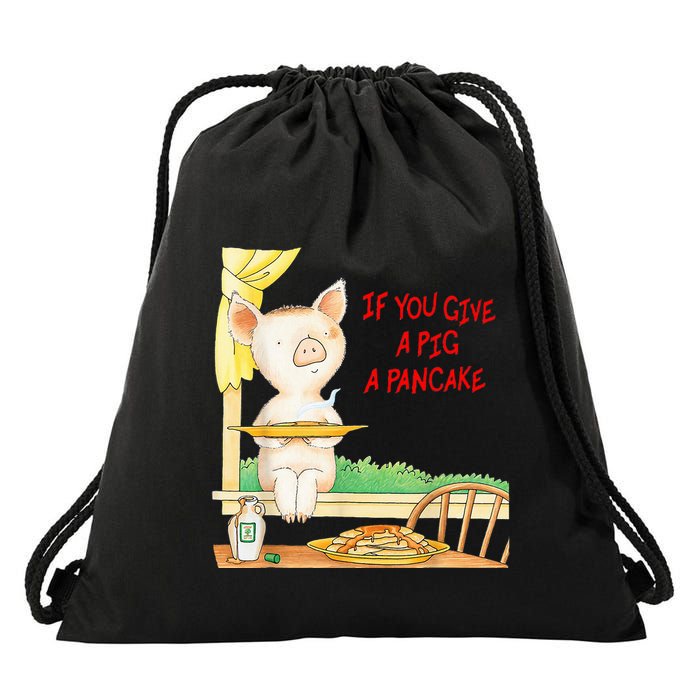 If You Give A Pig A Pancake Drawstring Bag