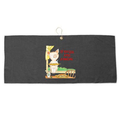 If You Give A Pig A Pancake Large Microfiber Waffle Golf Towel