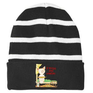 If You Give A Pig A Pancake Striped Beanie with Solid Band