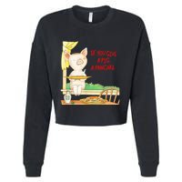 If You Give A Pig A Pancake Cropped Pullover Crew