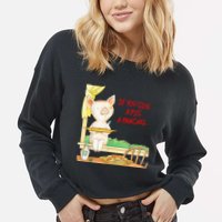 If You Give A Pig A Pancake Cropped Pullover Crew