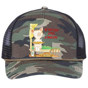 If You Give A Pig A Pancake Retro Rope Trucker Hat Cap