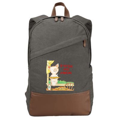 If You Give A Pig A Pancake Cotton Canvas Backpack