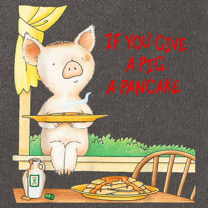 If You Give A Pig A Pancake Cotton Canvas Backpack