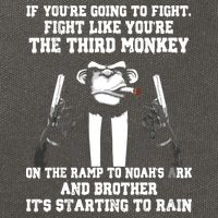 If Youre Going To Fight Fight Like Third Monkey Cotton Canvas Backpack