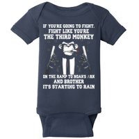 If Youre Going To Fight Fight Like Third Monkey Baby Bodysuit