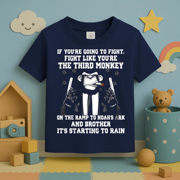 If Youre Going To Fight Fight Like Third Monkey Toddler T-Shirt