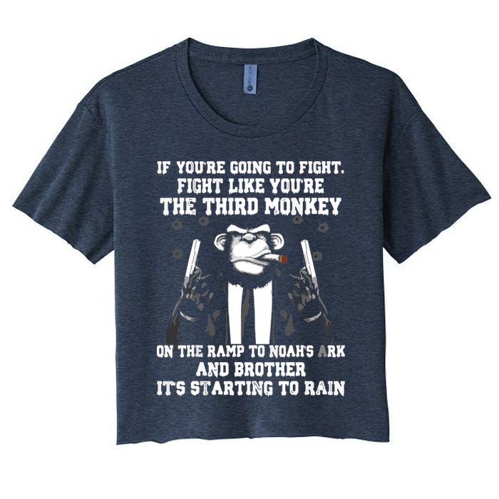 If Youre Going To Fight Fight Like Third Monkey Crop Top