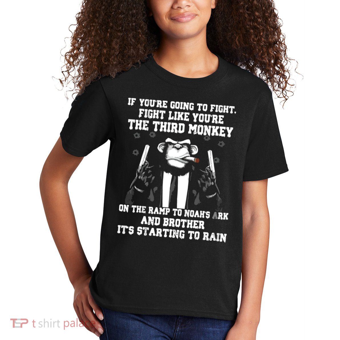 If Youre Going To Fight Fight Like Third Monkey Kids T-Shirt