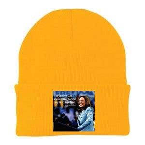 If Youve Got Something To Say It To My Face Kamala Harris Knit Cap Winter Beanie