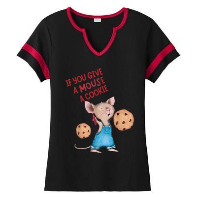 If You Give A Mouse A Cookie Ladies Halftime Notch Neck Tee