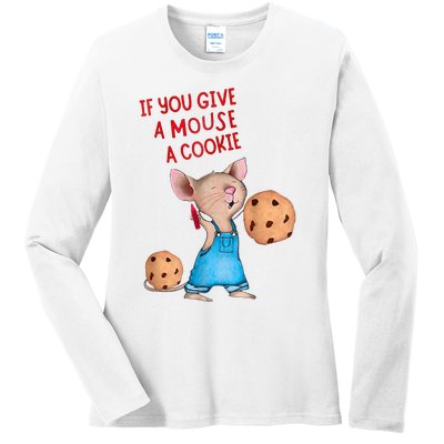 If You Give A Mouse A Cookie Costume Halloween Ladies Long Sleeve Shirt