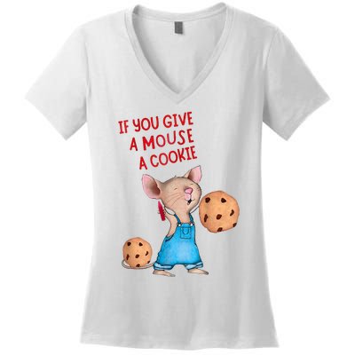 If You Give A Mouse A Cookie Costume Halloween Women's V-Neck T-Shirt