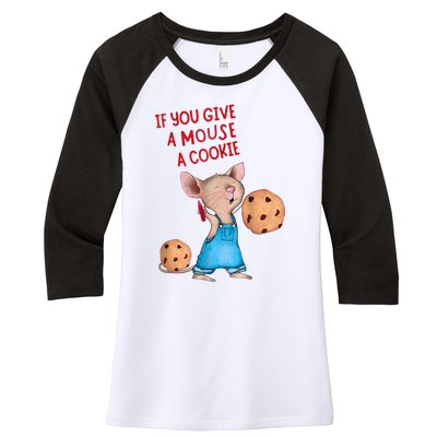 If You Give A Mouse A Cookie Costume Halloween Women's Tri-Blend 3/4-Sleeve Raglan Shirt