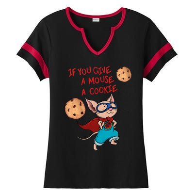 If You Give A Mouse A Cookie Hero Costume Ladies Halftime Notch Neck Tee