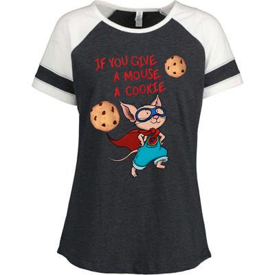 If You Give A Mouse A Cookie Hero Costume Enza Ladies Jersey Colorblock Tee