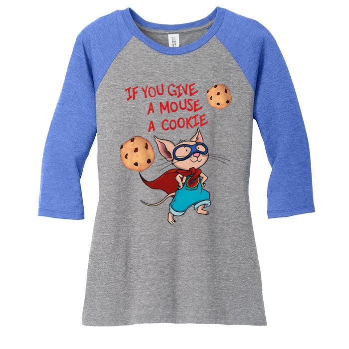 If You Give A Mouse A Cookie Hero Costume Women's Tri-Blend 3/4-Sleeve Raglan Shirt