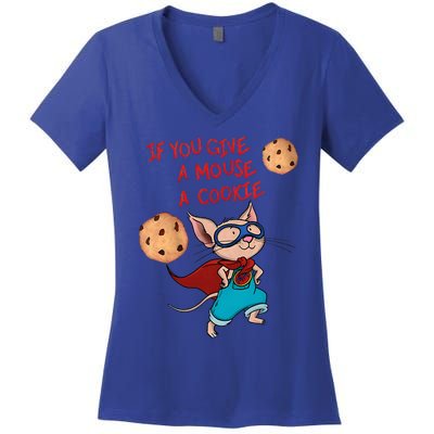 If You Give A Mouse A Cookie Hero Costume Women's V-Neck T-Shirt