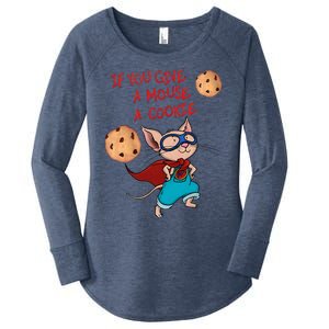 If You Give A Mouse A Cookie Hero Costume Women's Perfect Tri Tunic Long Sleeve Shirt