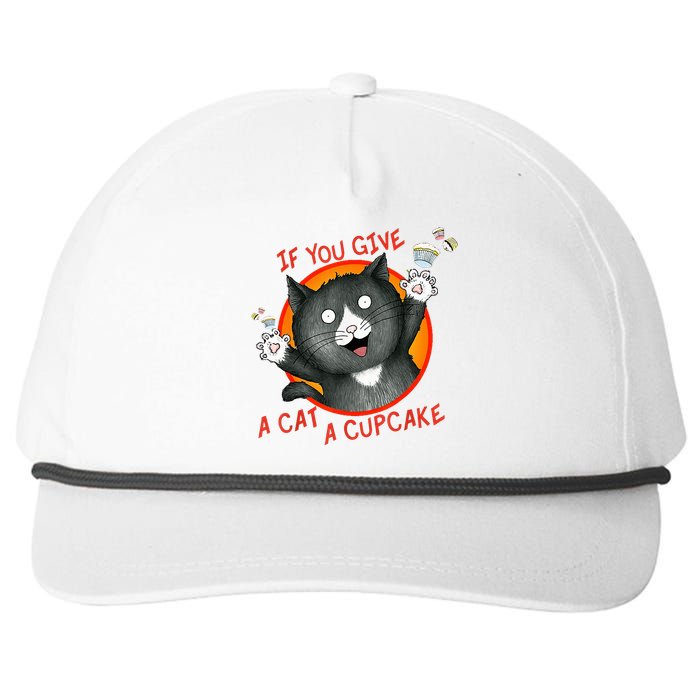 If You Give A Cat A Cupcake Snapback Five-Panel Rope Hat