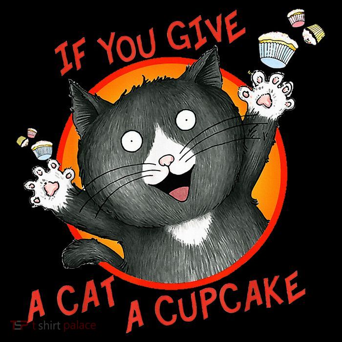 If You Give A Cat A Cupcake Drawstring Bag