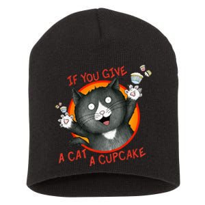 If You Give A Cat A Cupcake Short Acrylic Beanie