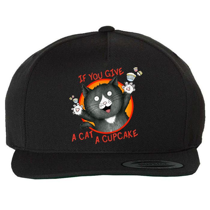 If You Give A Cat A Cupcake Wool Snapback Cap