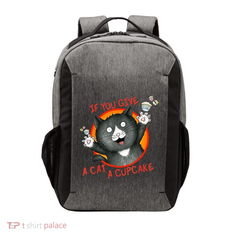 If You Give A Cat A Cupcake Vector Backpack