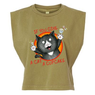 If You Give A Cat A Cupcake Garment-Dyed Women's Muscle Tee