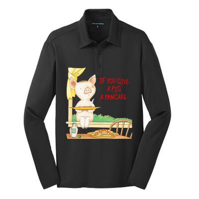 If You Give A Pig A Pancake Silk Touch Performance Long Sleeve Polo