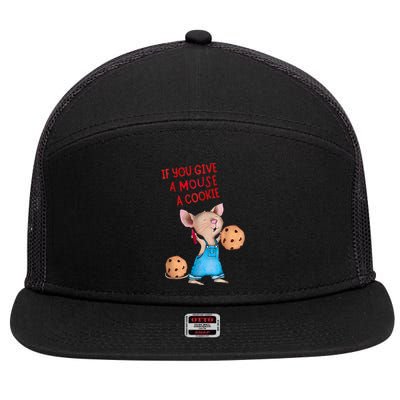 If You Give A Mouse A Cookie Costume Halloween 7 Panel Mesh Trucker Snapback Hat