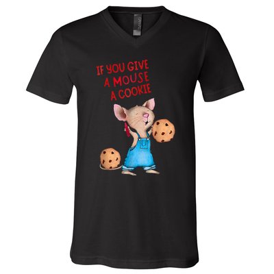 If You Give A Mouse A Cookie Costume Halloween V-Neck T-Shirt