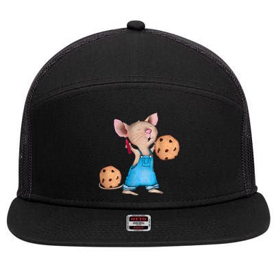 If You Give A Mouse A Cookie Costume Halloween 7 Panel Mesh Trucker Snapback Hat