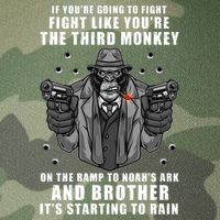 If You're Going To Fight Like You're Third Monkey Legacy Tie Dye Trucker Hat