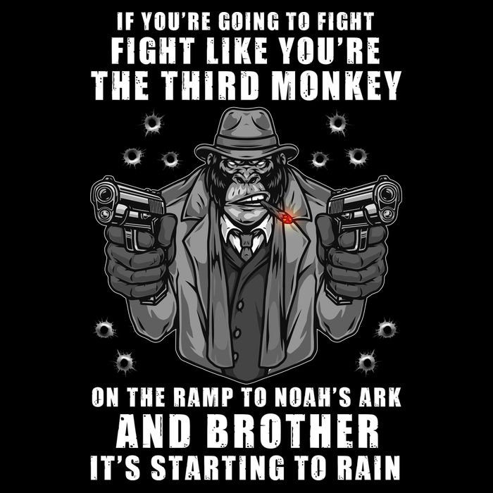 If You're Going To Fight Like You're Third Monkey Backpack