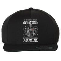 If You're Going To Fight Like You're Third Monkey Wool Snapback Cap