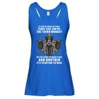 If You're Going To Fight Like You're Third Monkey Ladies Essential Flowy Tank