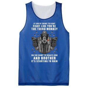 If You're Going To Fight Like You're Third Monkey Mesh Reversible Basketball Jersey Tank