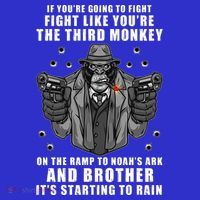 If You're Going To Fight Like You're Third Monkey Tie Dye Hoodie