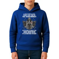 If You're Going To Fight Like You're Third Monkey Kids Hoodie