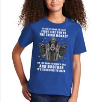 If You're Going To Fight Like You're Third Monkey Kids T-Shirt