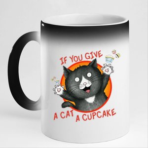 If You Give A Cat A Cupcake 11oz Black Color Changing Mug