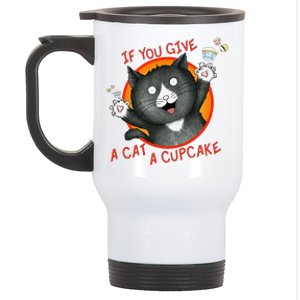 If You Give A Cat A Cupcake Stainless Steel Travel Mug