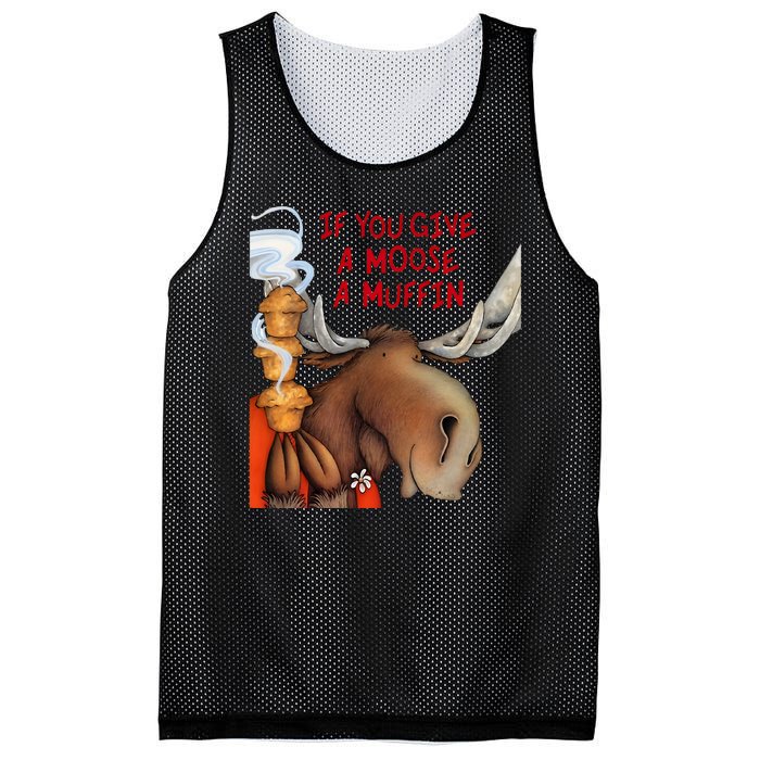 If You Give A Moose A Muffin Mesh Reversible Basketball Jersey Tank